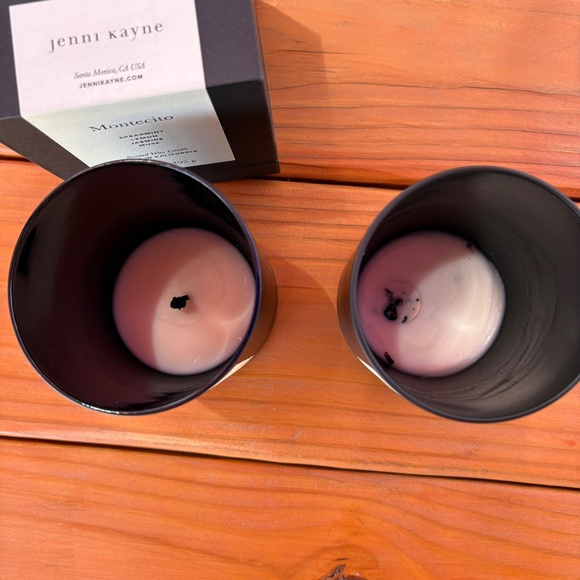 2 Empty Jenni Kayne Candle Vessels Black Glass Musk and Montecito - Picture 6 of 9